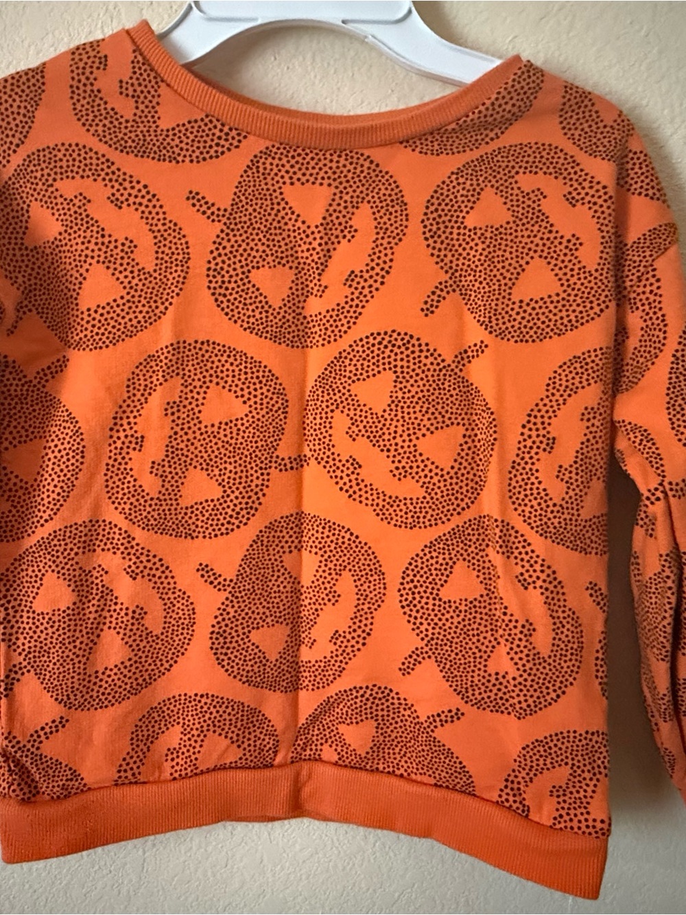 Carter's Orange Pumpkin Dot Crewneck Sweater Sz 6/6x